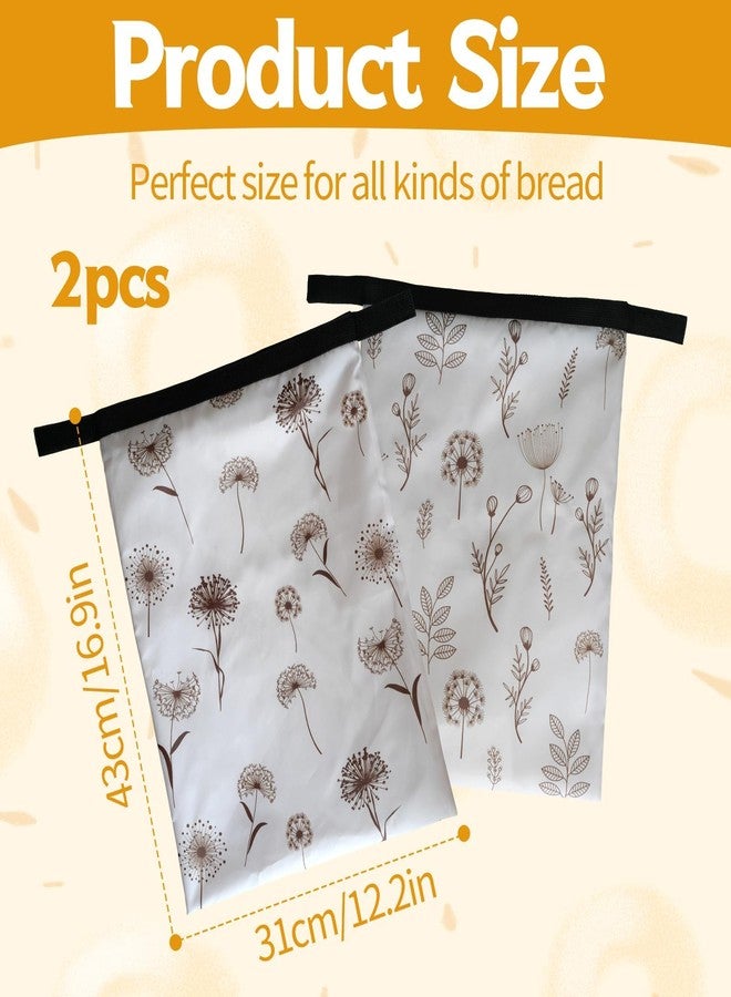 Kuabiz 2 Pcs Reusable Beeswax Bread Bags for Homemade Bread 17" x12" Sourdough Storage Bags with Foodgrade TPU Lining Food Wraps to Keeping Fresh Loaf Fresh Freezer Baker Baking Supplies - Image 2